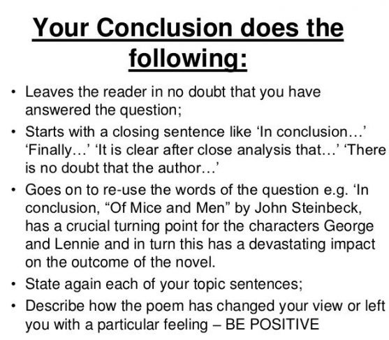 Essay Conclusion