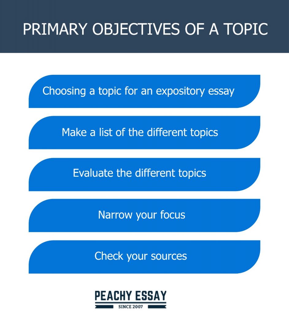 Primary Objectives of Expository Essay Topic